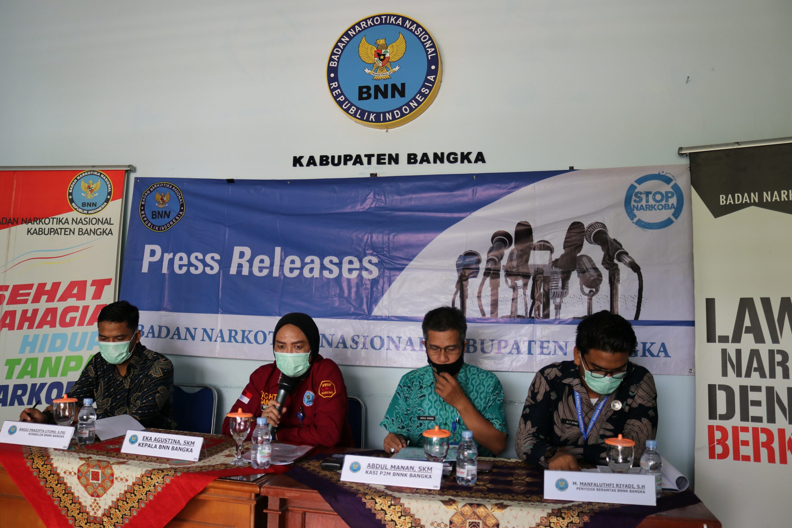 GELAR PRESS RELEASE, BNNK BANGKA SAMPAIKAN CAPAIAN KINERJA KEPADA MEDIA